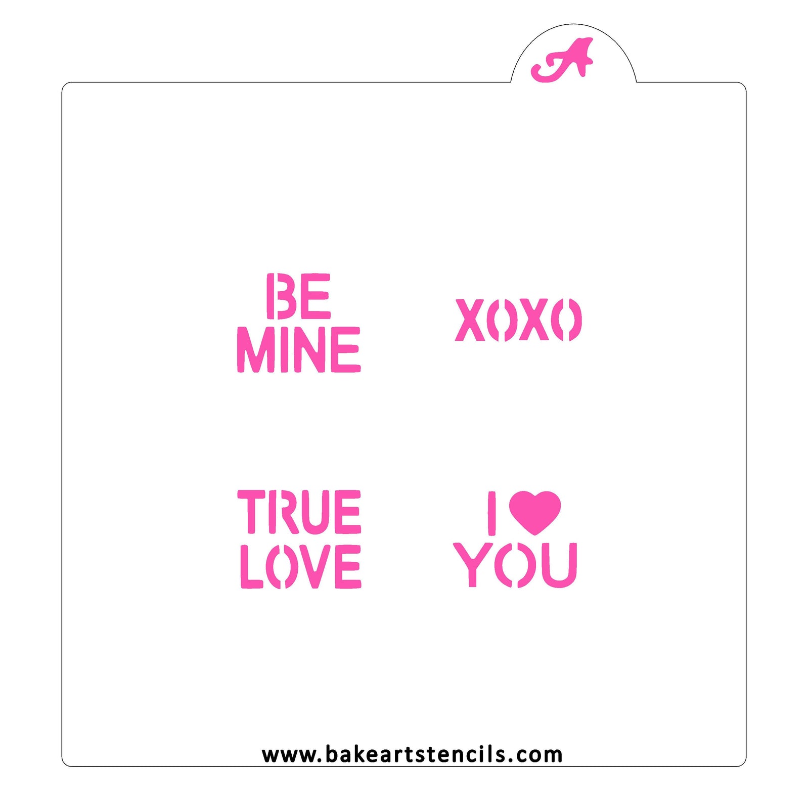 Conversation Hearts Oreo Stencil bakeartstencil