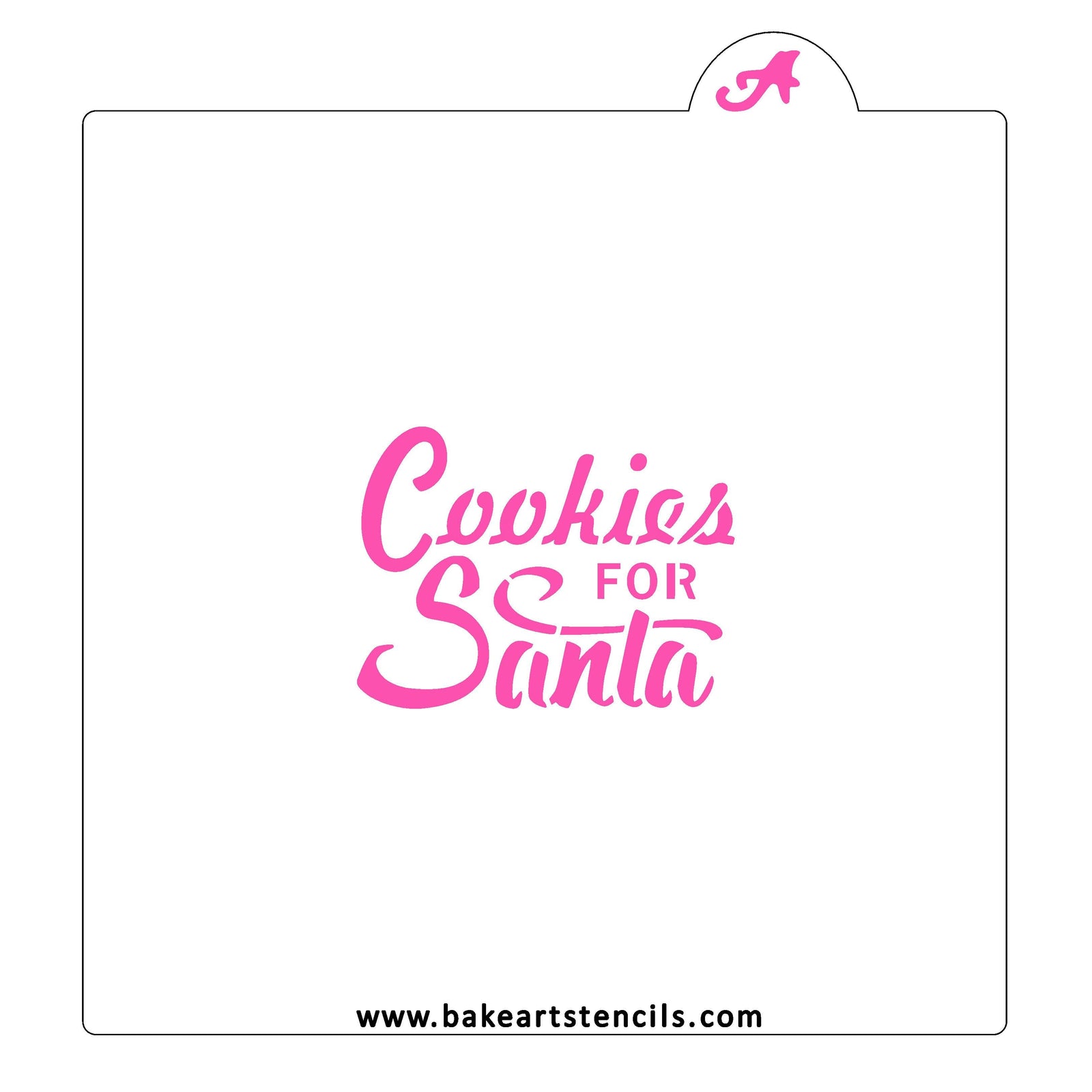 Cookies for Santa Cookie Stencil, a cute design for decorate Christmas Eve Cookies. 