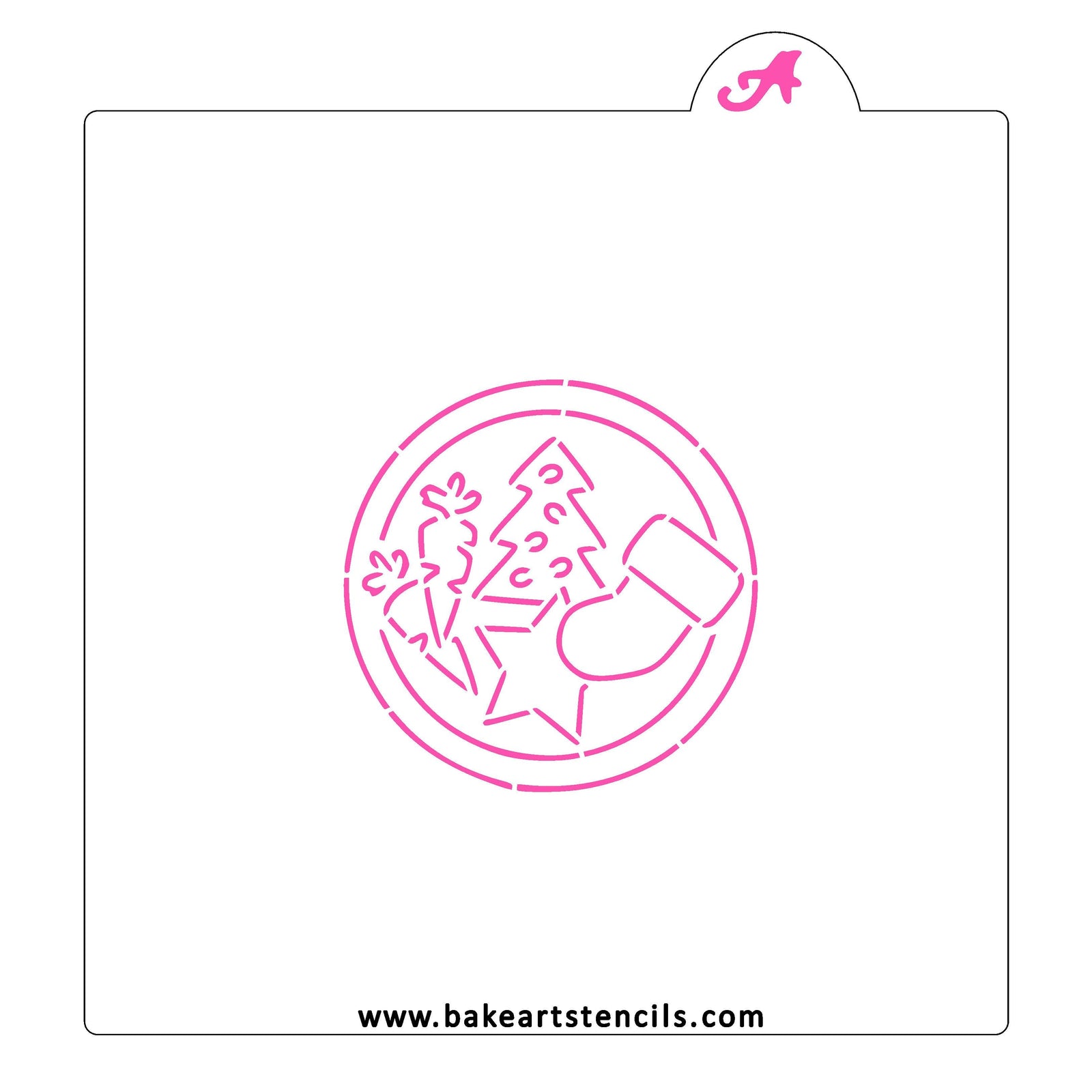 Cookies for Santa PYO Stencil, a fun design for kids to decorate Christmas Cookies. 