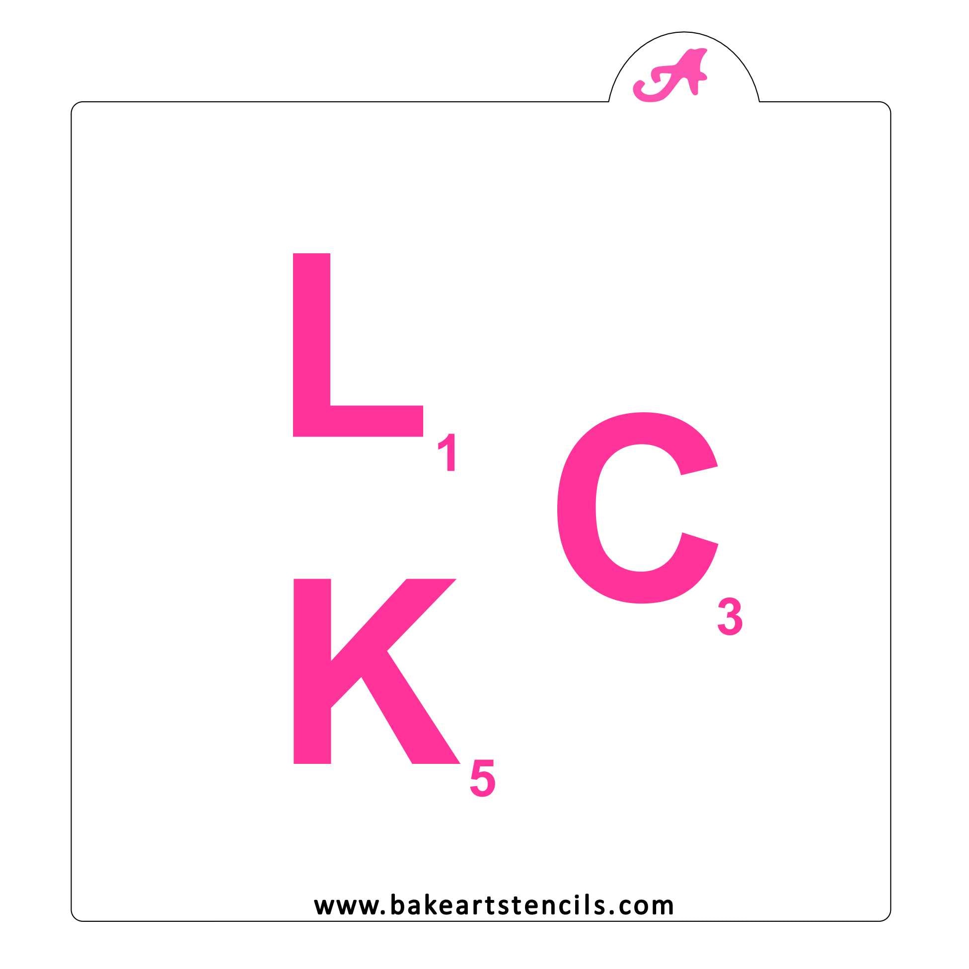 Game Letters Cookie Set - LUCK bakeartstencils