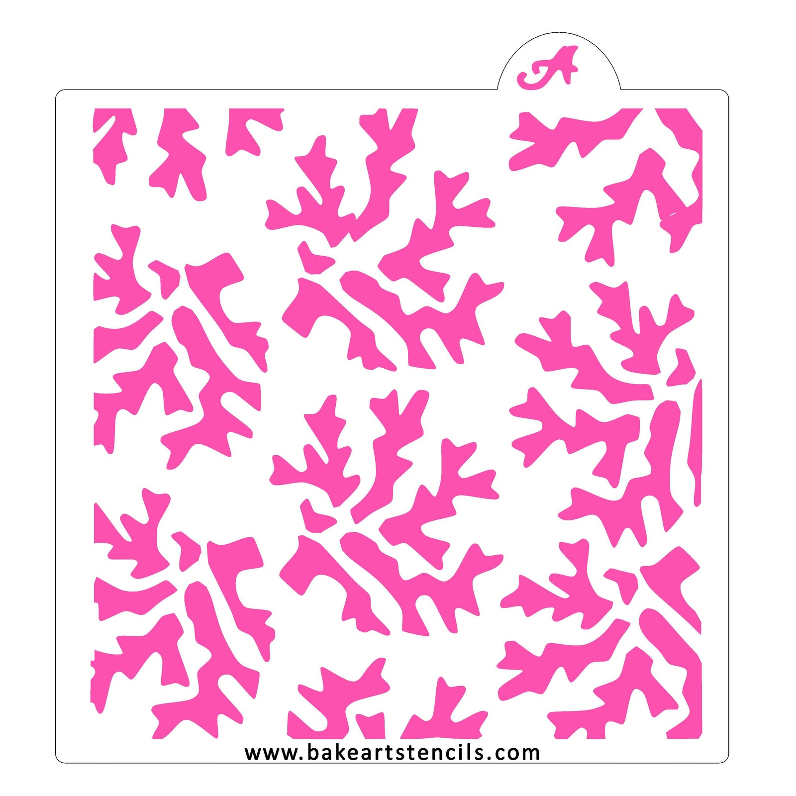 Coral Pattern Cookie Stencil bakeartstencil