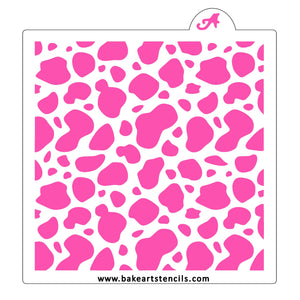 Cow Print Cookie Stencil bakeartstencil