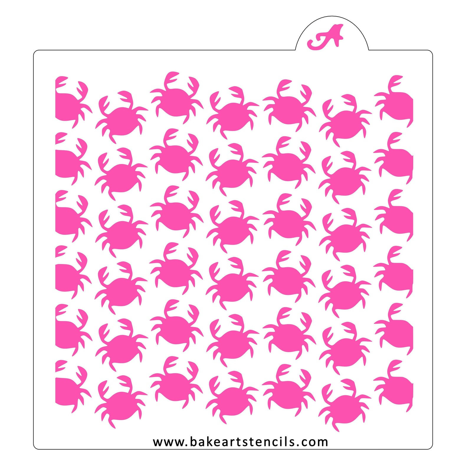 Crabby Crab Pattern Stencil bakeartstencils