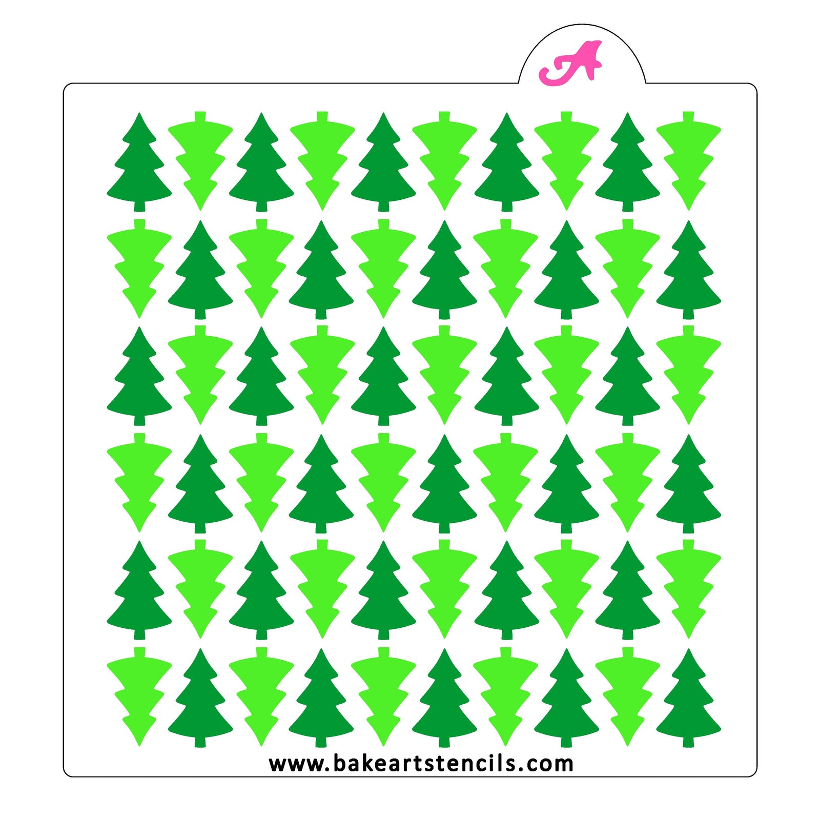 Crisscross Trees Pattern Cookie Stencil bakeartstencil