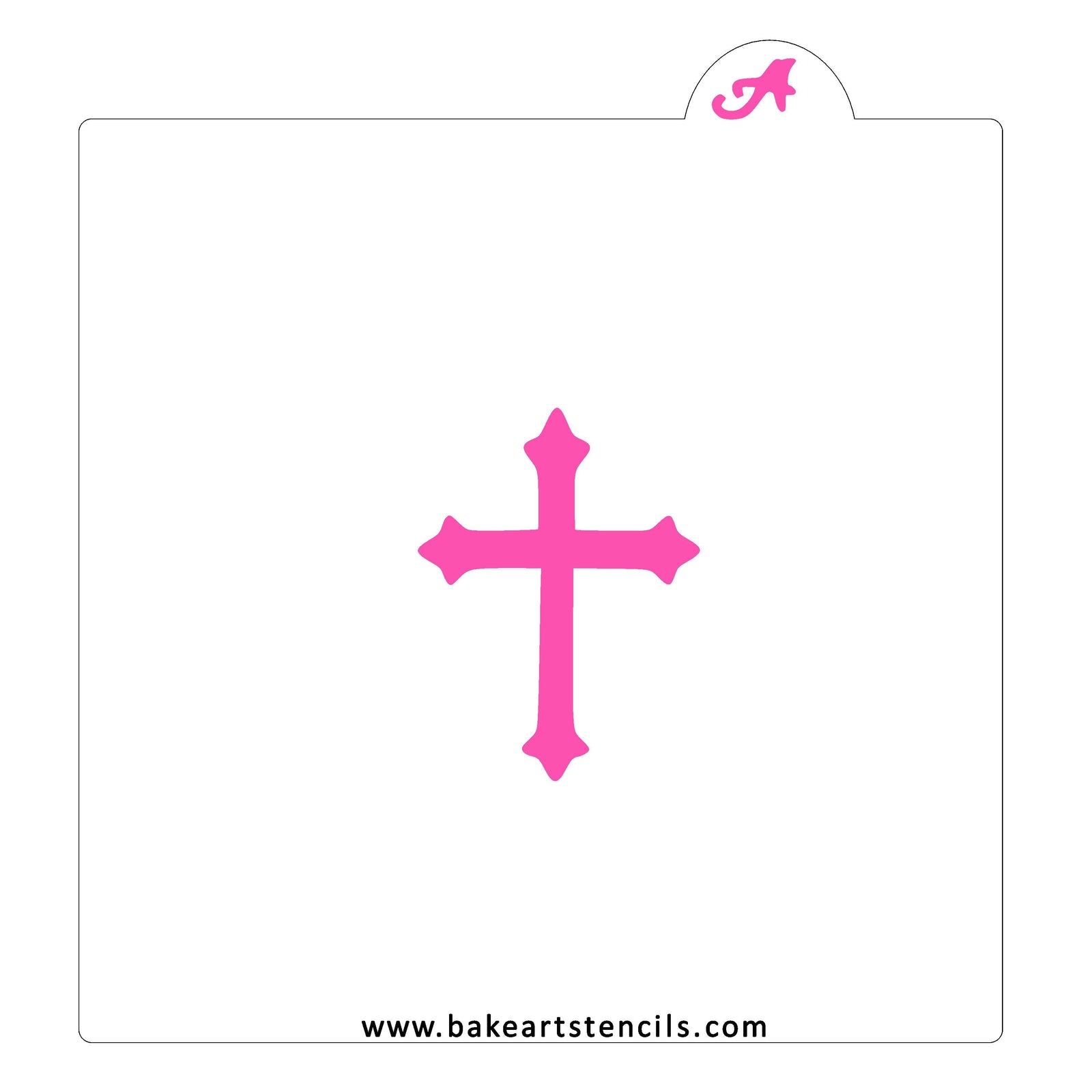 Cross Cookie Stencil bakeartstencil