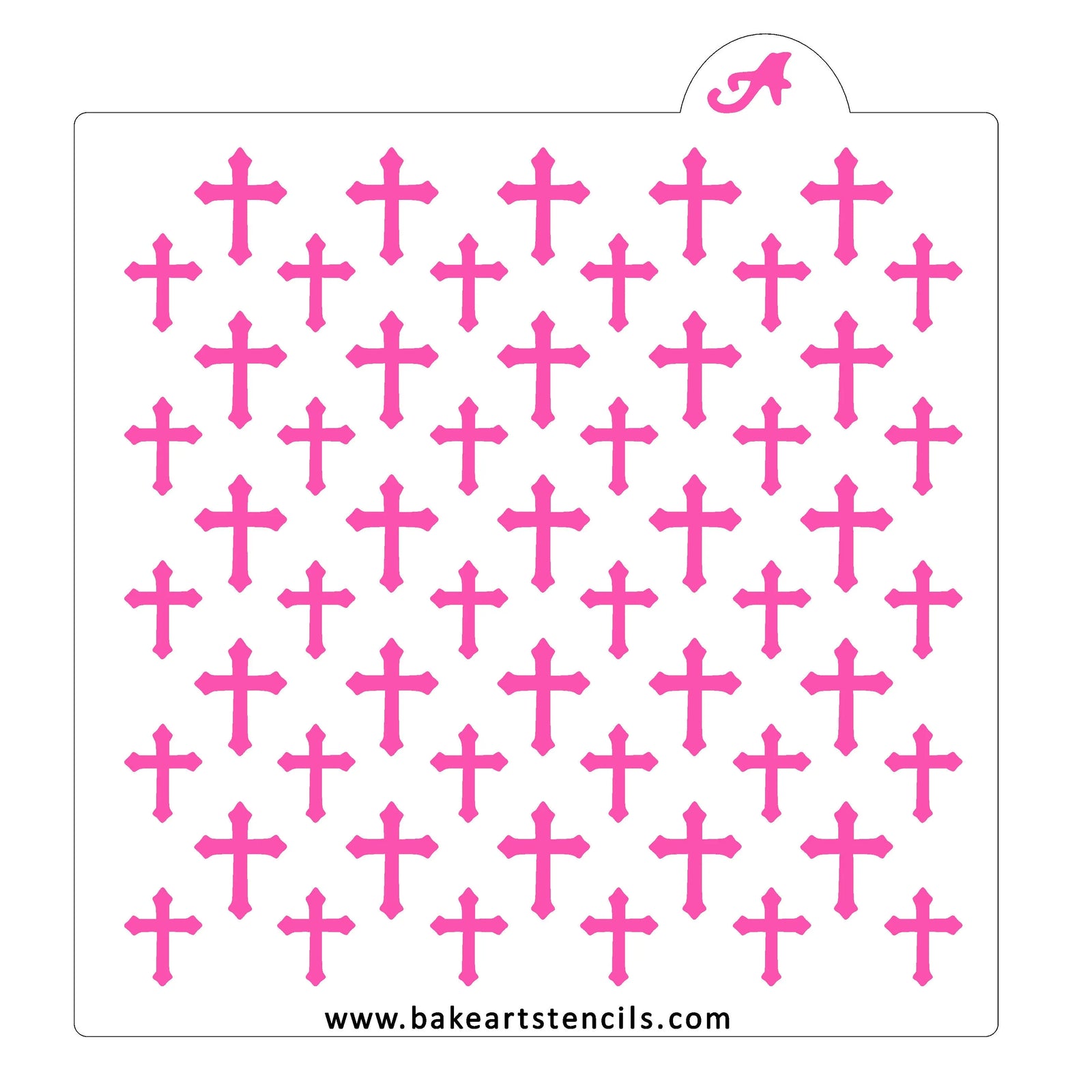 Crosses Pattern Cake Stencil bakeartstencil
