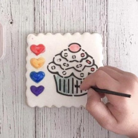 Cupcake PYO Cookie Stencil/Cutter Set - bakeartstencils