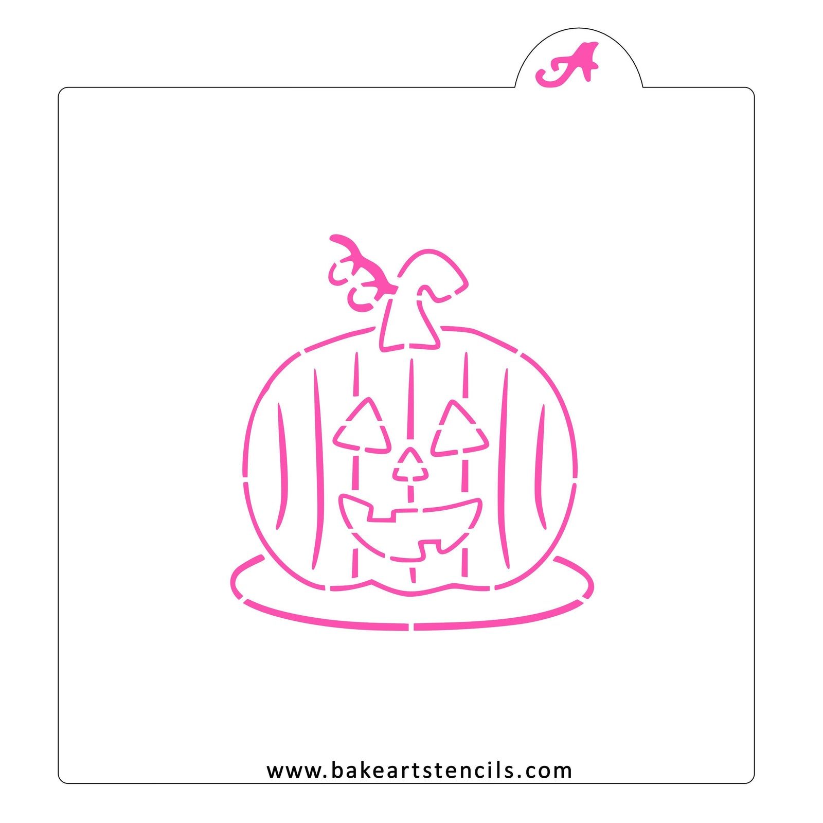 Cute Pumpkin PYO Stencil bakeartstencil