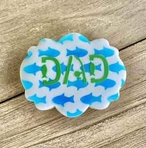 Dad Fishing Cookie Stencil bakeartstencil