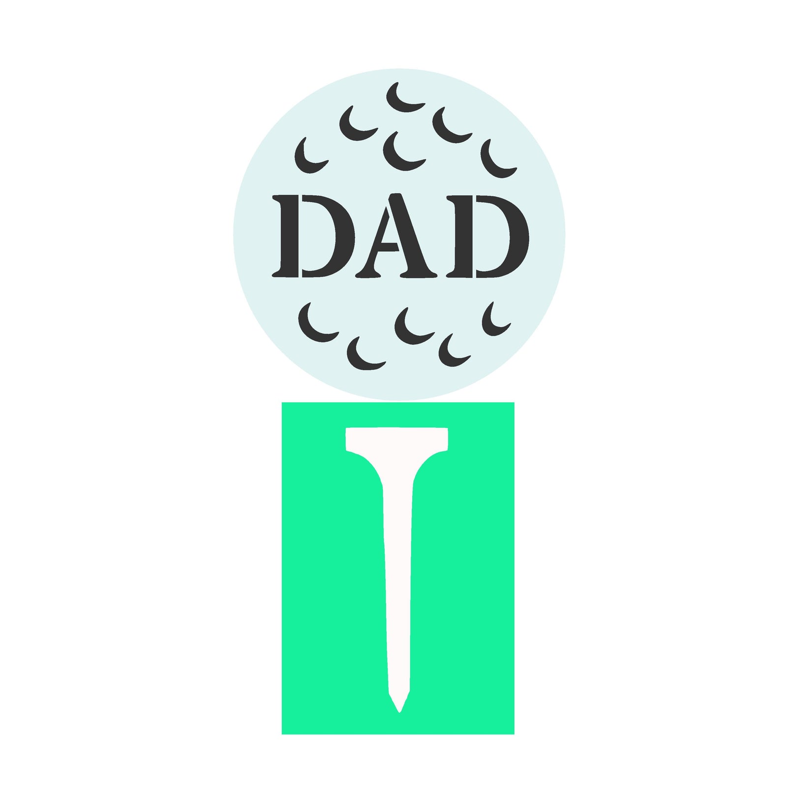 Dad Golf Cookie Stencil and Cutter Set bakeartstencil
