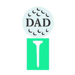 Dad Golf Cookie Stencil and Cutter Set, example colors
