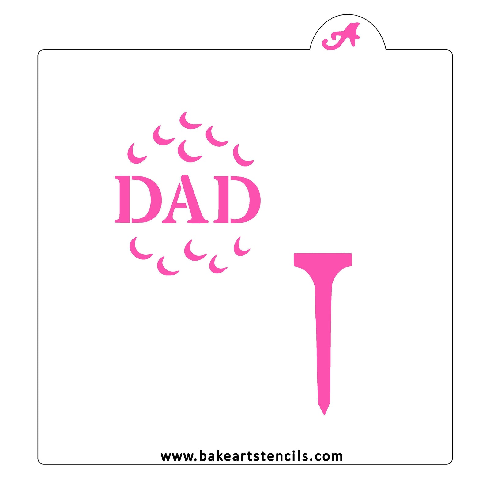 Dad Golf Cookie Stencil bakeartstencil