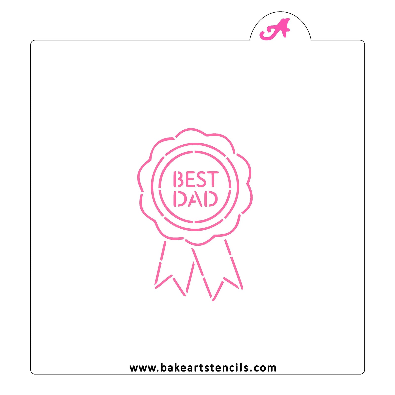 Dad Ribbon PYO Cookie Stencil bakeartstencil