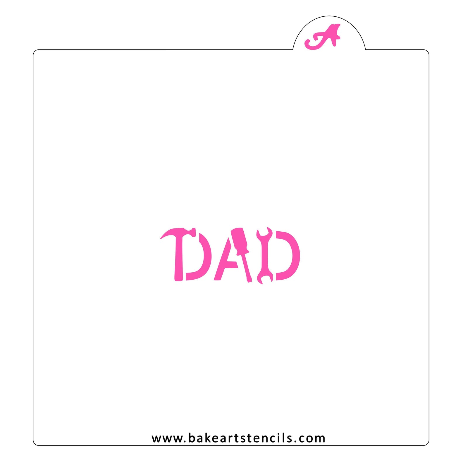 Dad Tools Cookie Stencil bakeartstencil