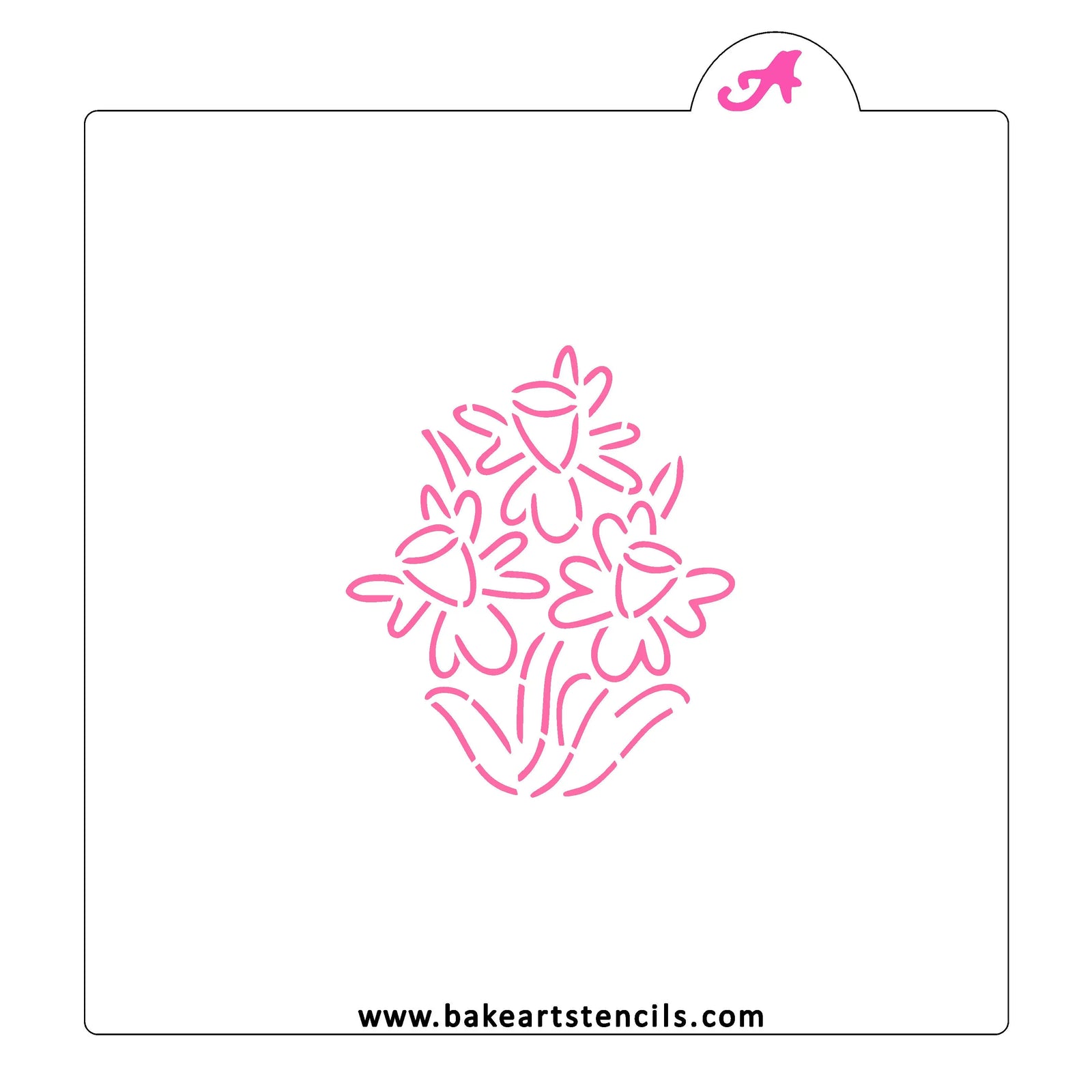 Daffodil Flowers PYO Cookie Stencil bakeartstencil