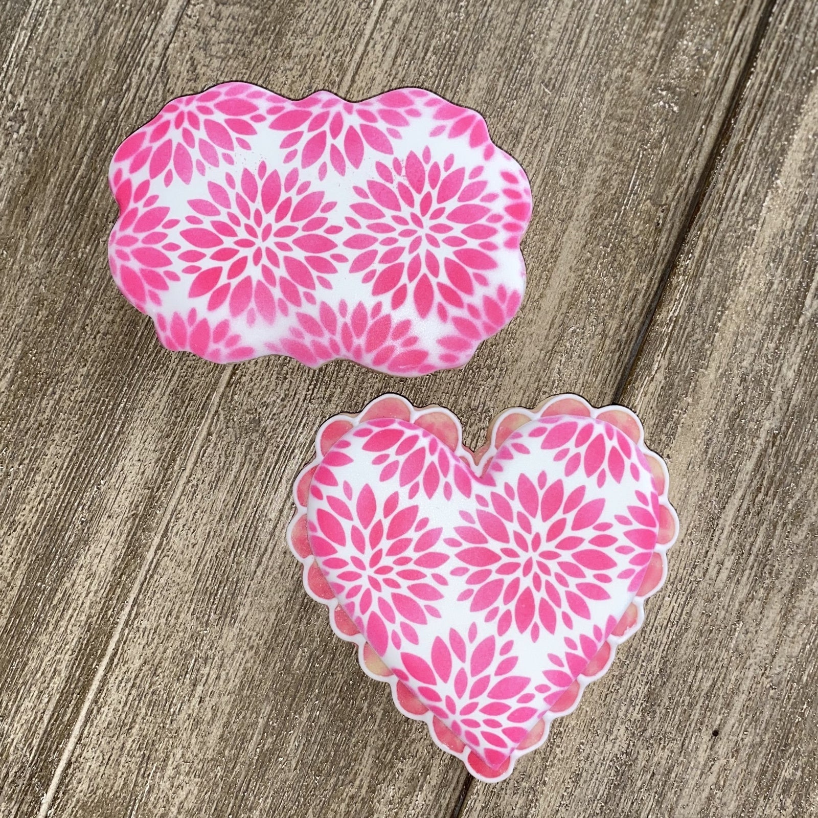 Dahlia Flowers Pattern Stencil bakeartstencil
