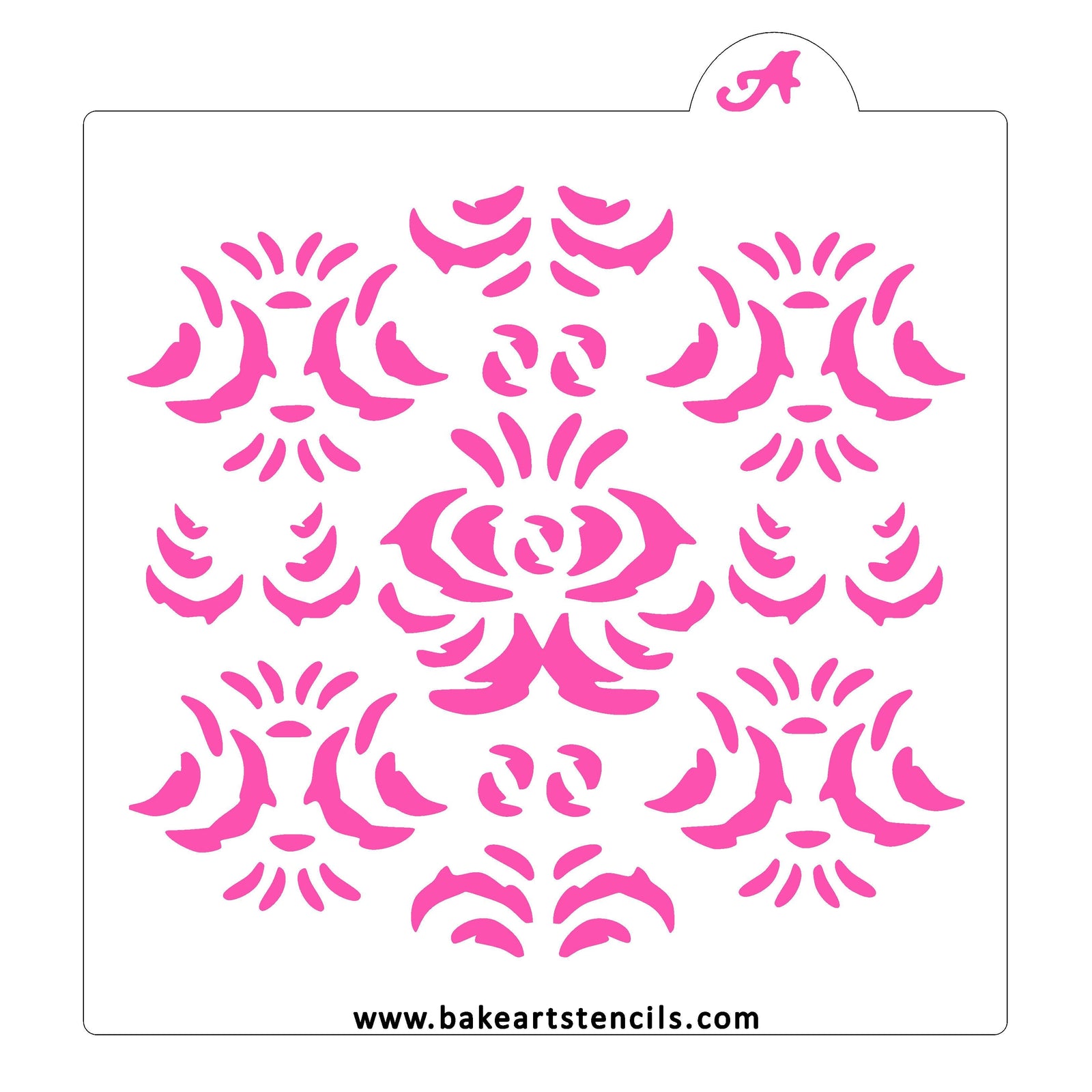 Damask Pattern Cookie Stencil bakeartstencil