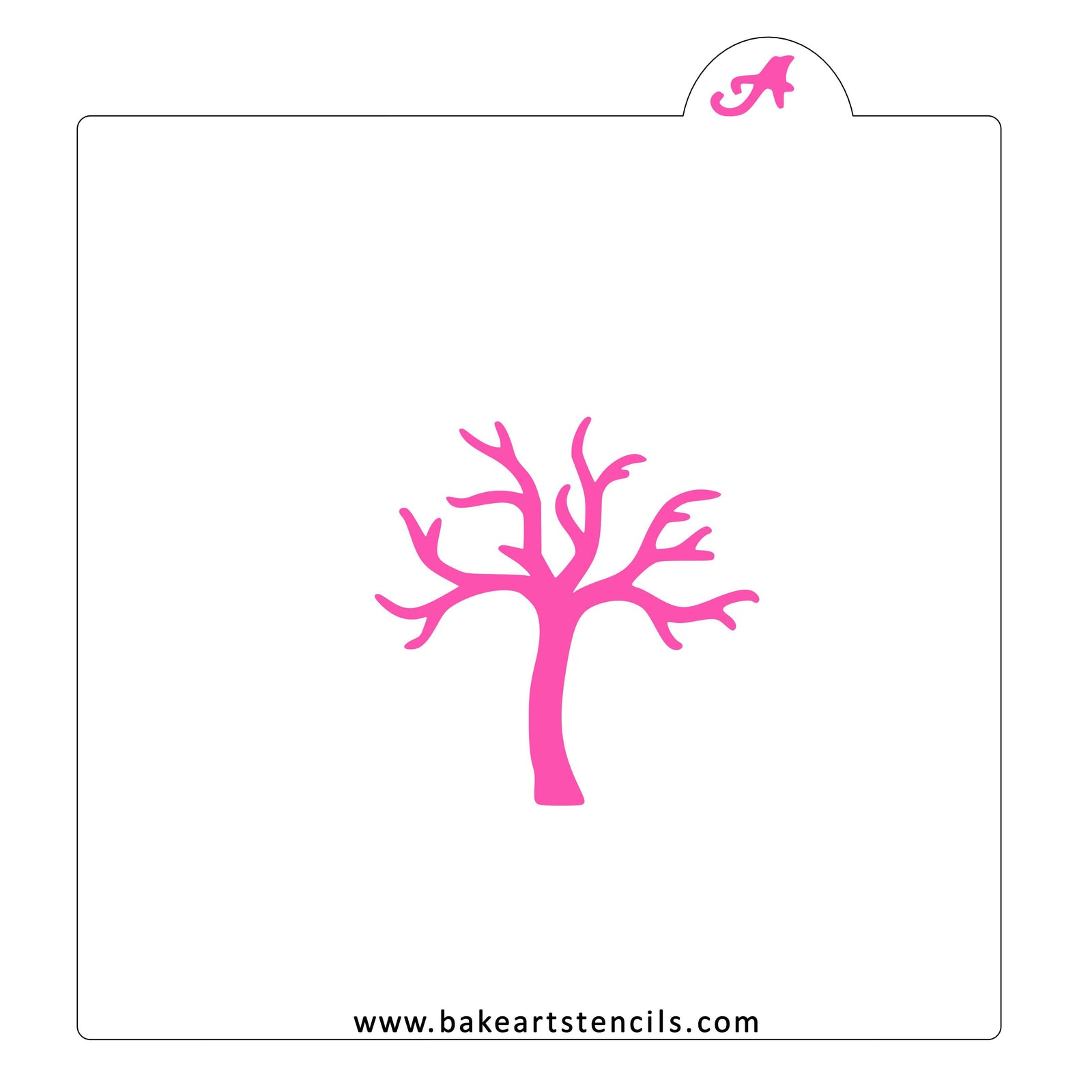 Dead Tree Cookie Stencil bakeartstencil