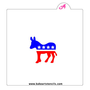 Democratic Donkey Stencil Set bakeartstencil