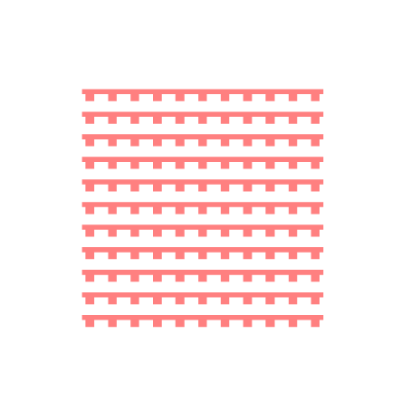 Dentil Pattern Stencil bakeartstencil