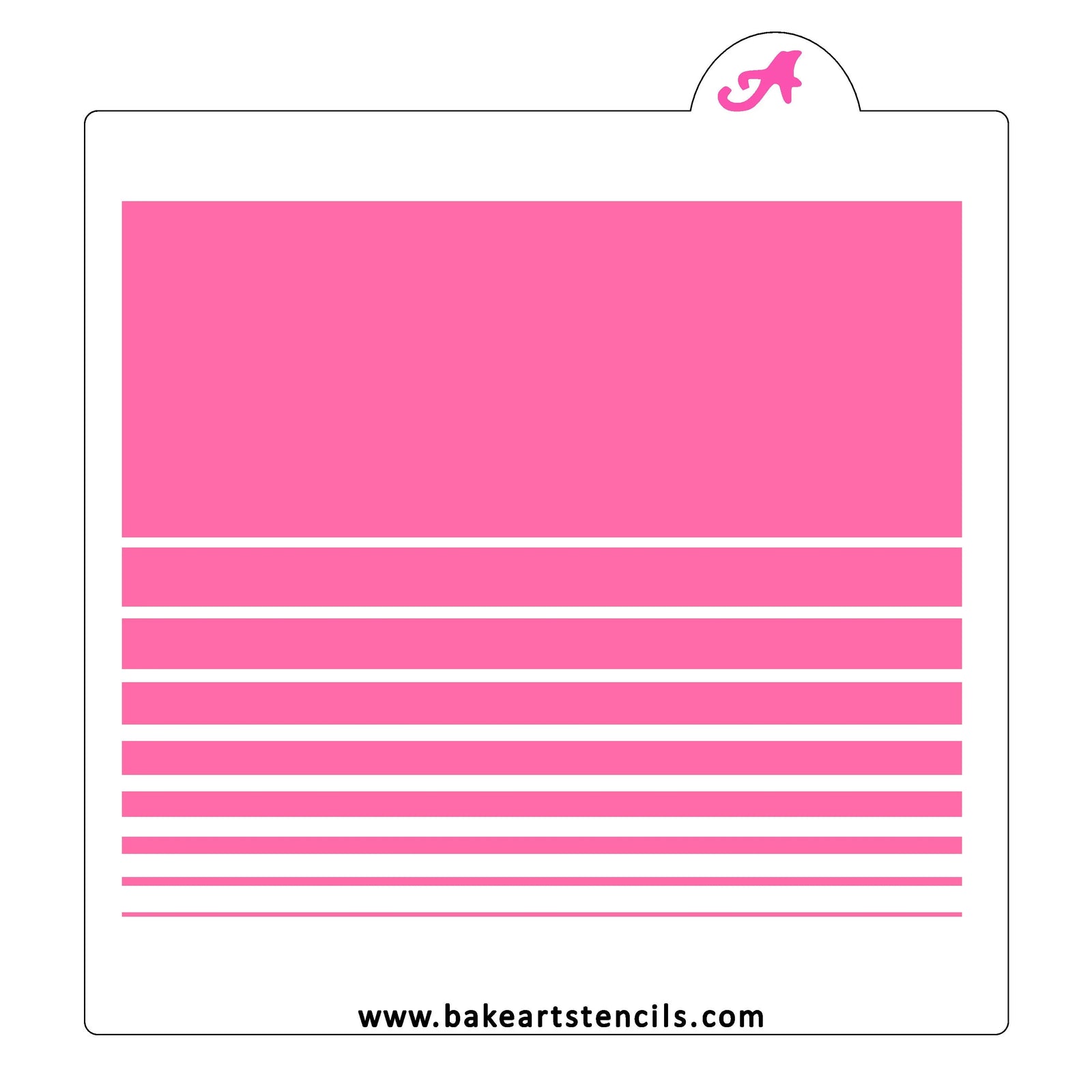 Descending Lines Cookie Stencil bakeartstencil