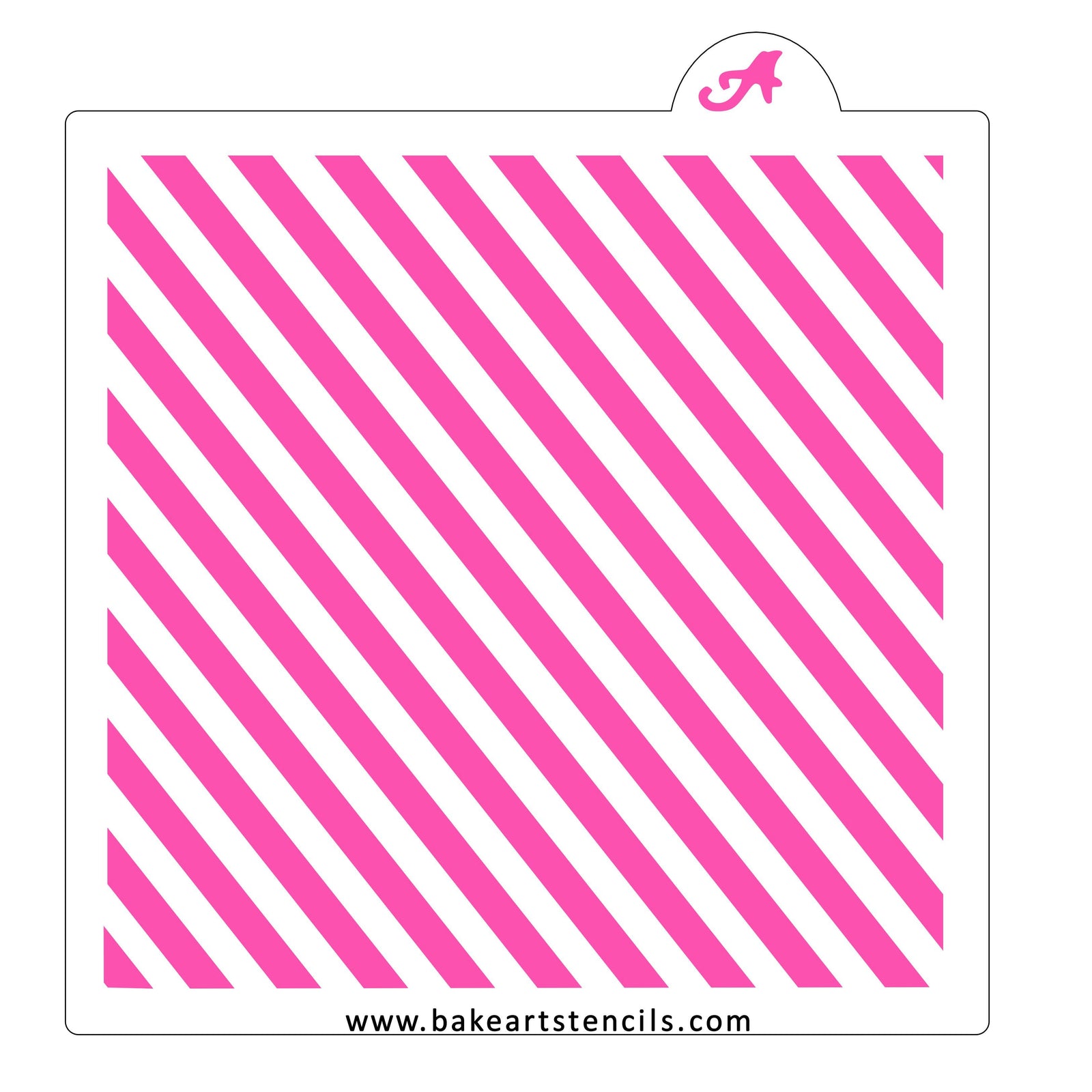 Diagonal Stripes Pattern Stencil bakeartstencils