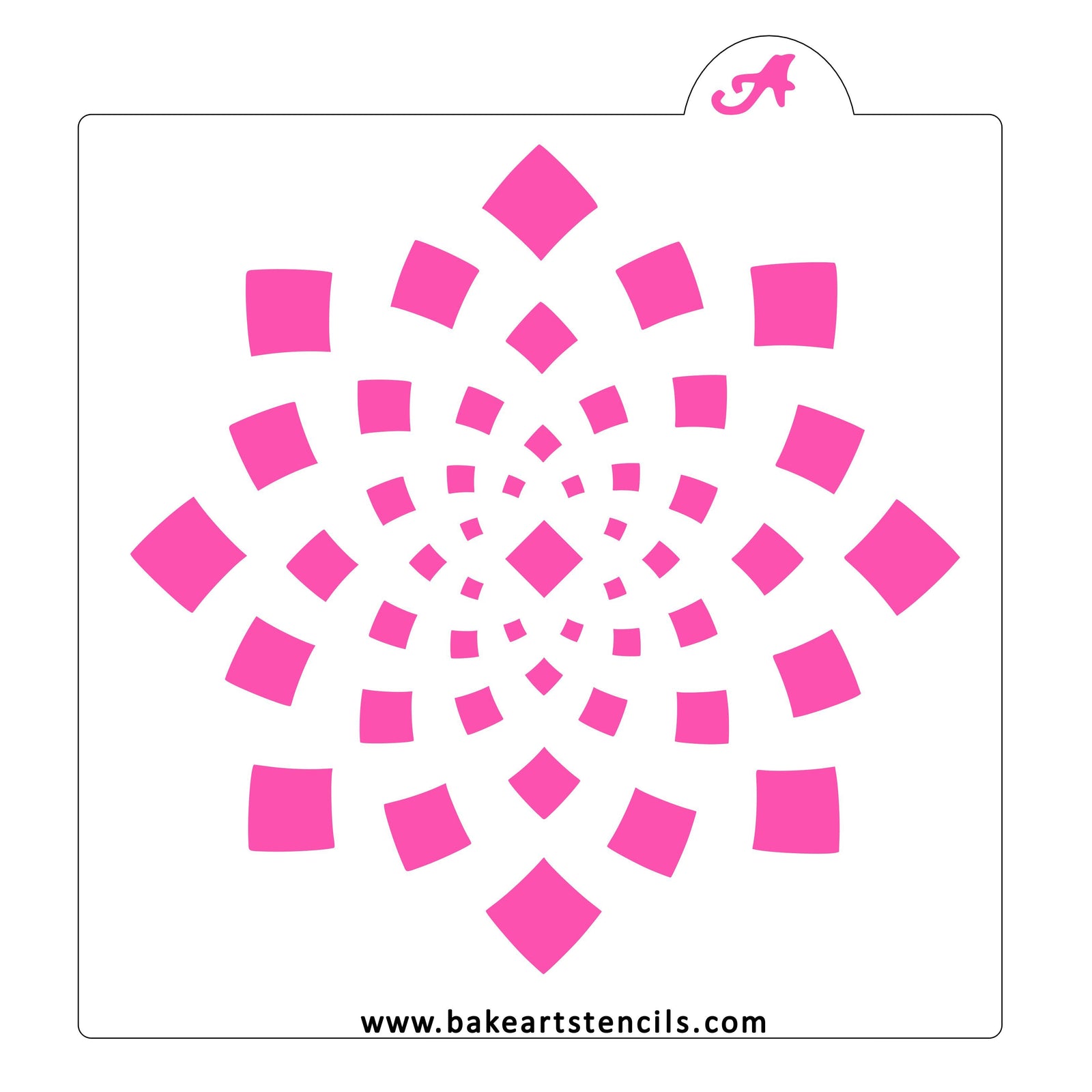 Diameter of Diamonds Stencil bakeartstencil