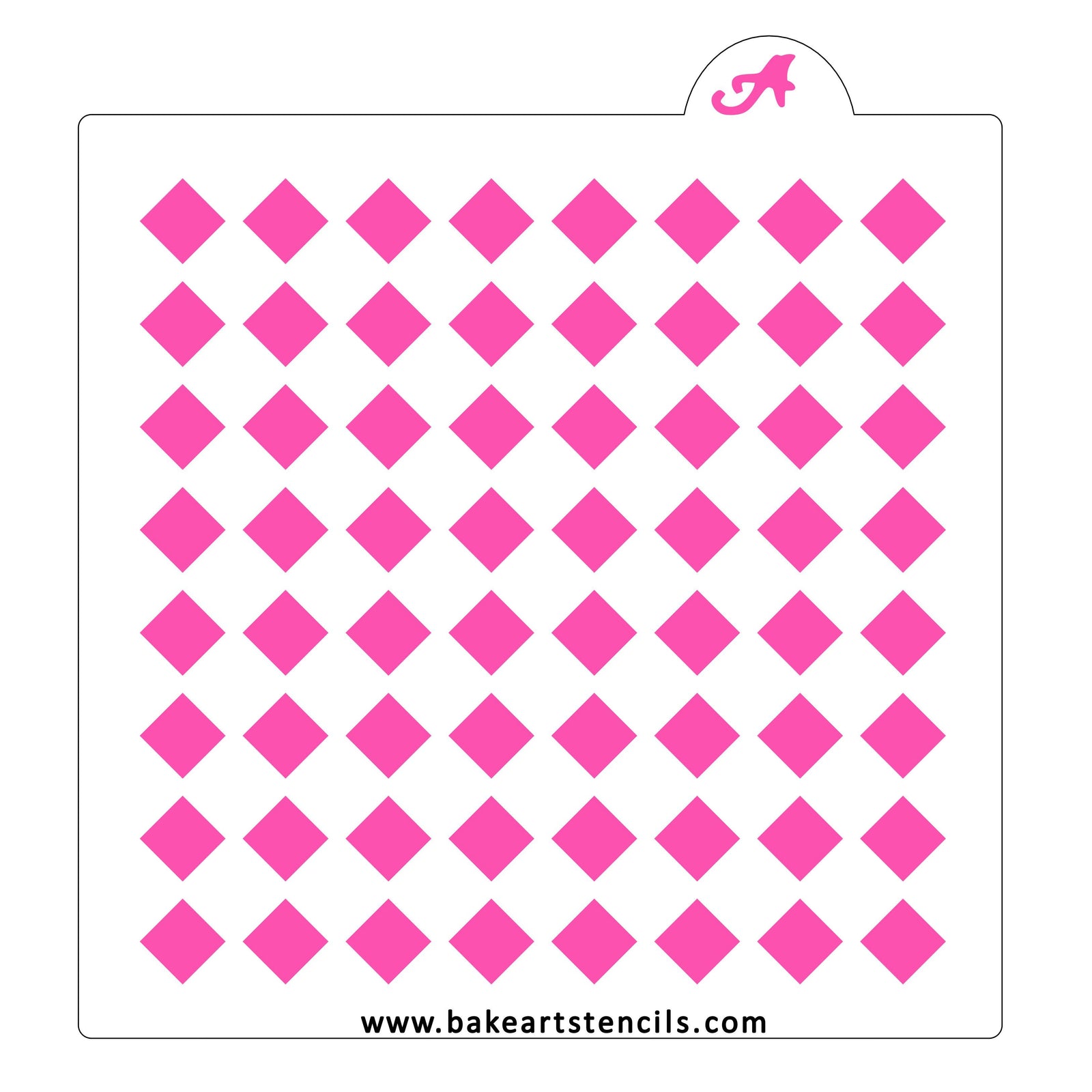 Diamond Harlequin Pattern Stencil bakeartstencil