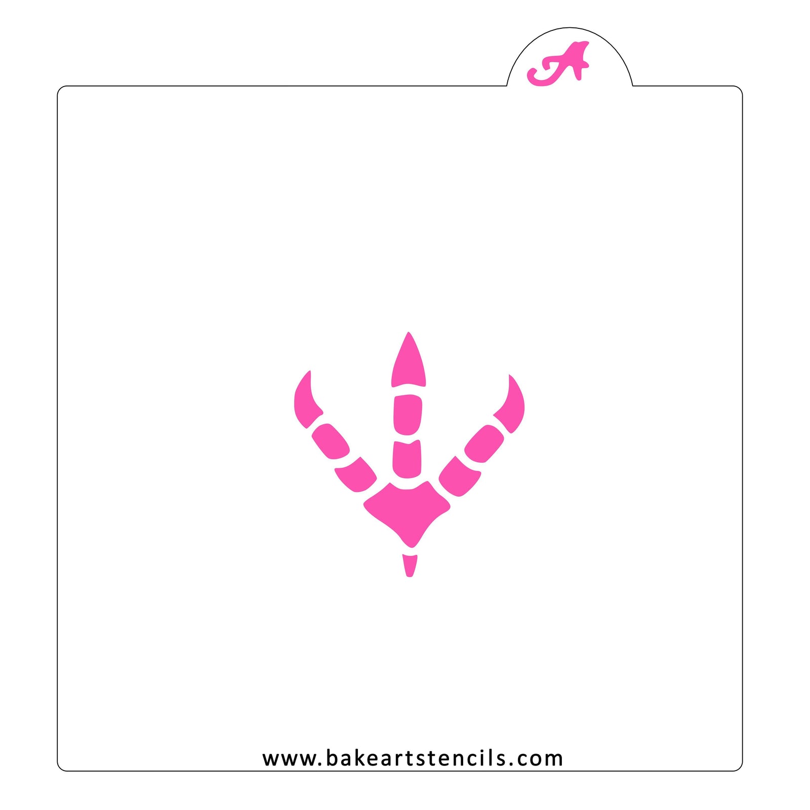 Dinosaur Footprint Cookie Stencil bakeartstencil