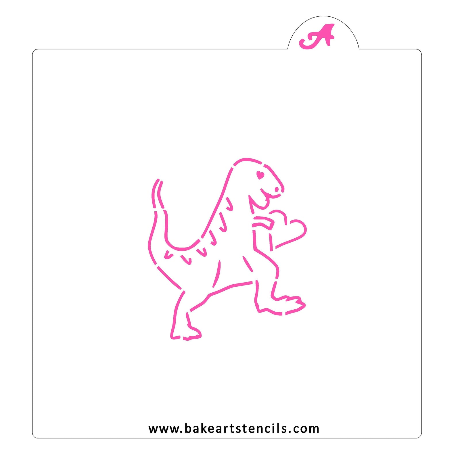 Dinosaur Love PYO Stencil bakeartstencil
