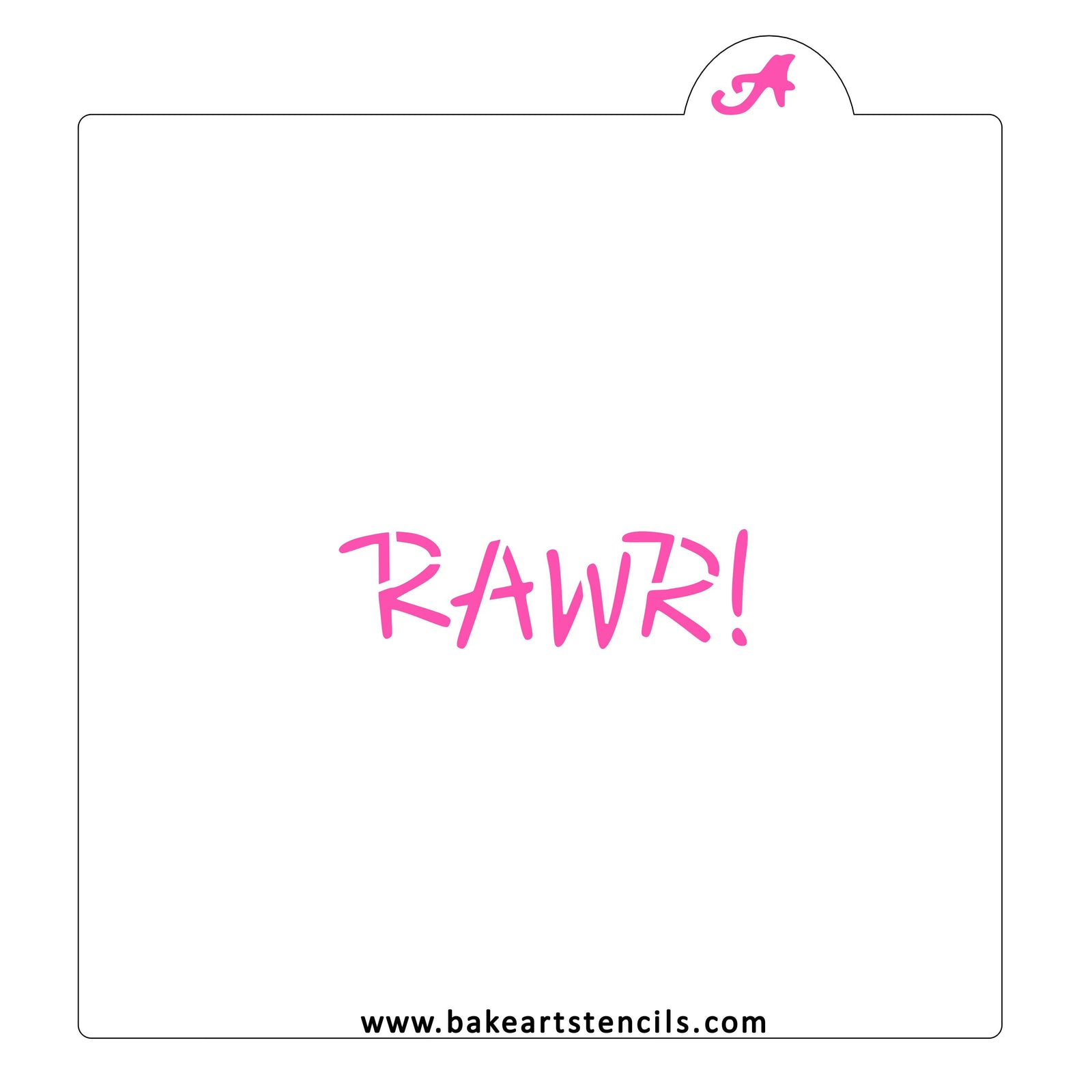 Dinosaur RAWR Cookie Stencil bakeartstencil