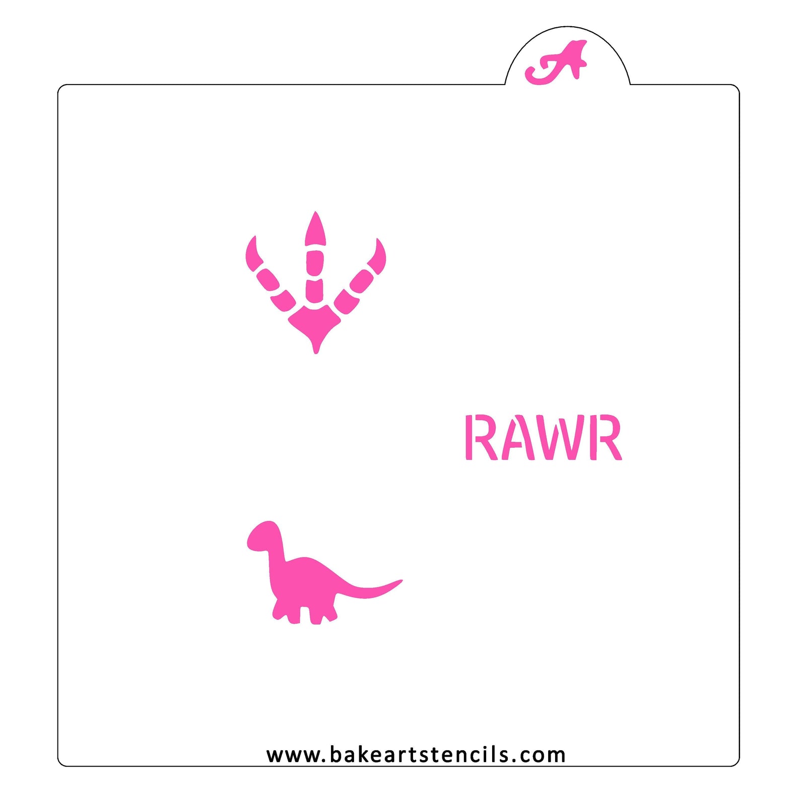 Dinosaurs Themed Oreo Stencil bakeartstencil