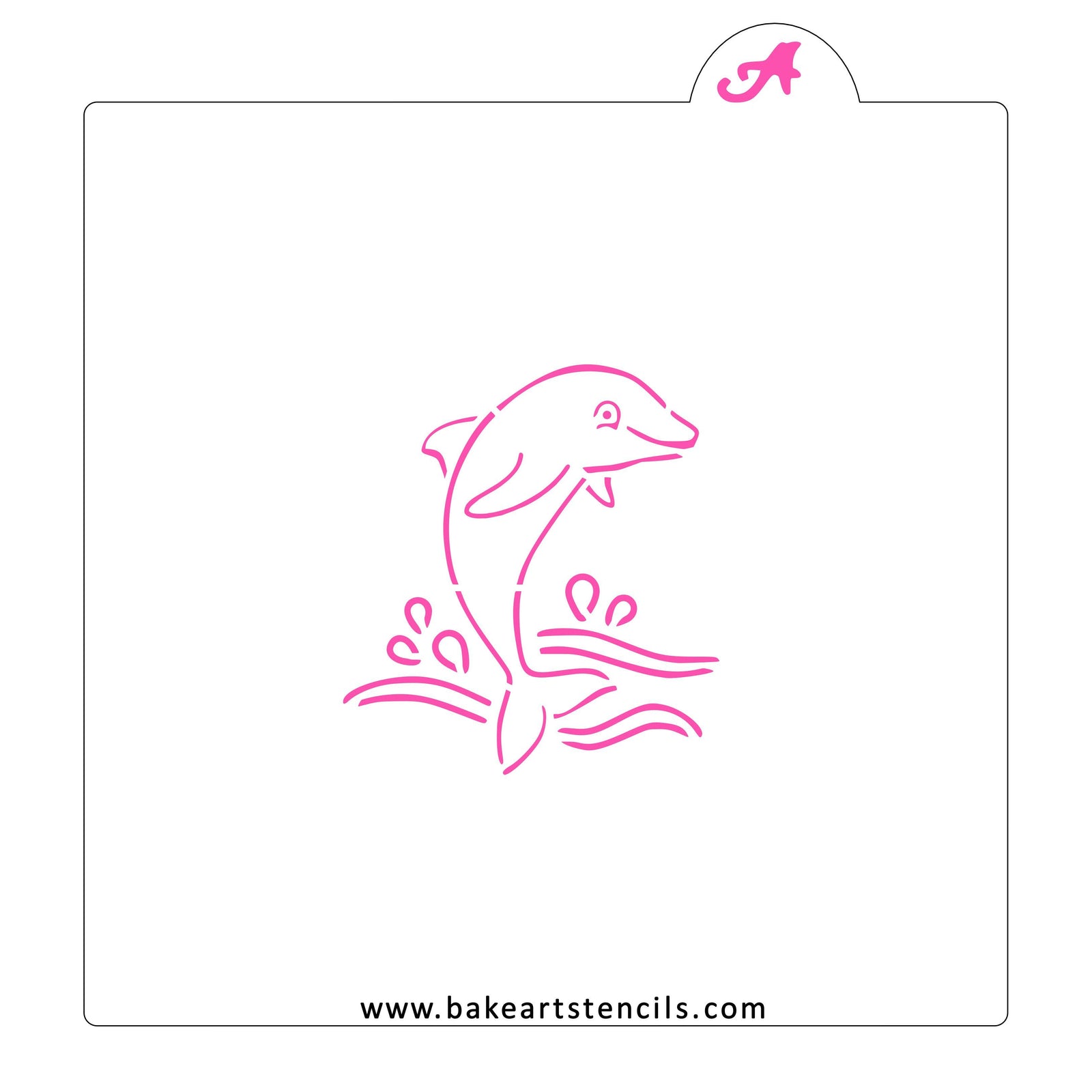 Diving Dolphin PYO Stencil bakeartstencil