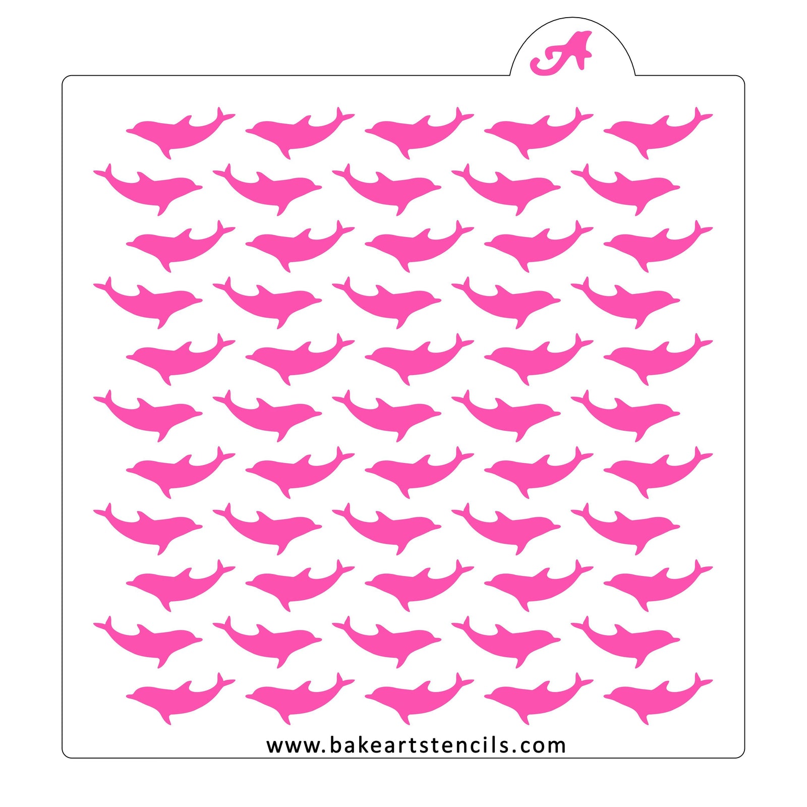 Dolphins Pattern Cookie Stencil bakeartstencil