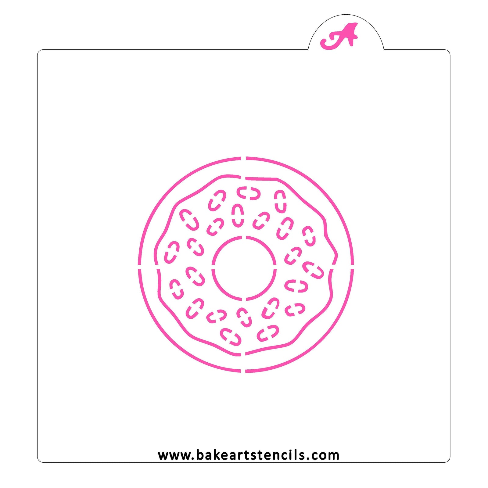 Donut PYO Cookie Stencil bakeartstencil