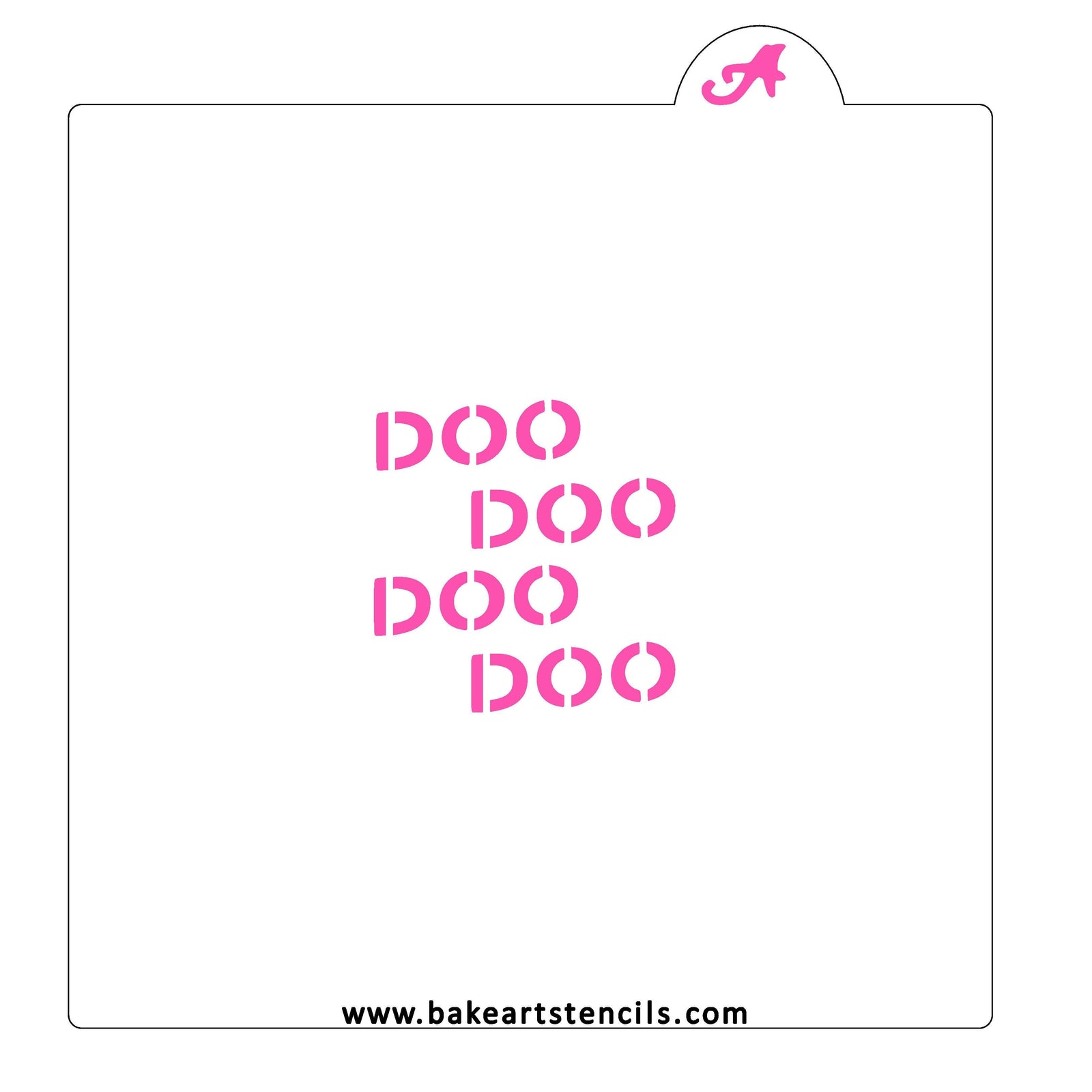 Doo Doo Shark Cookie Stencil bakeartstencil