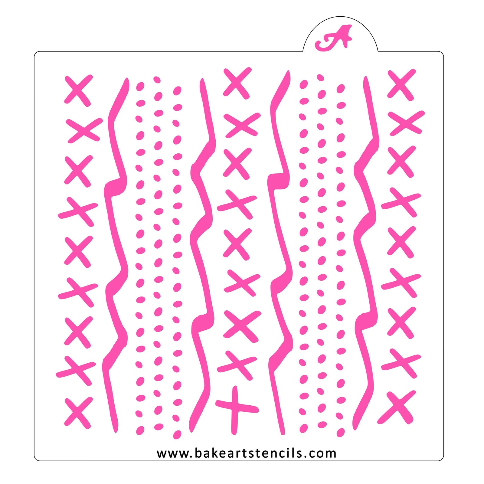 Dots Mud Cloth Pattern Stencil bakeartstencil
