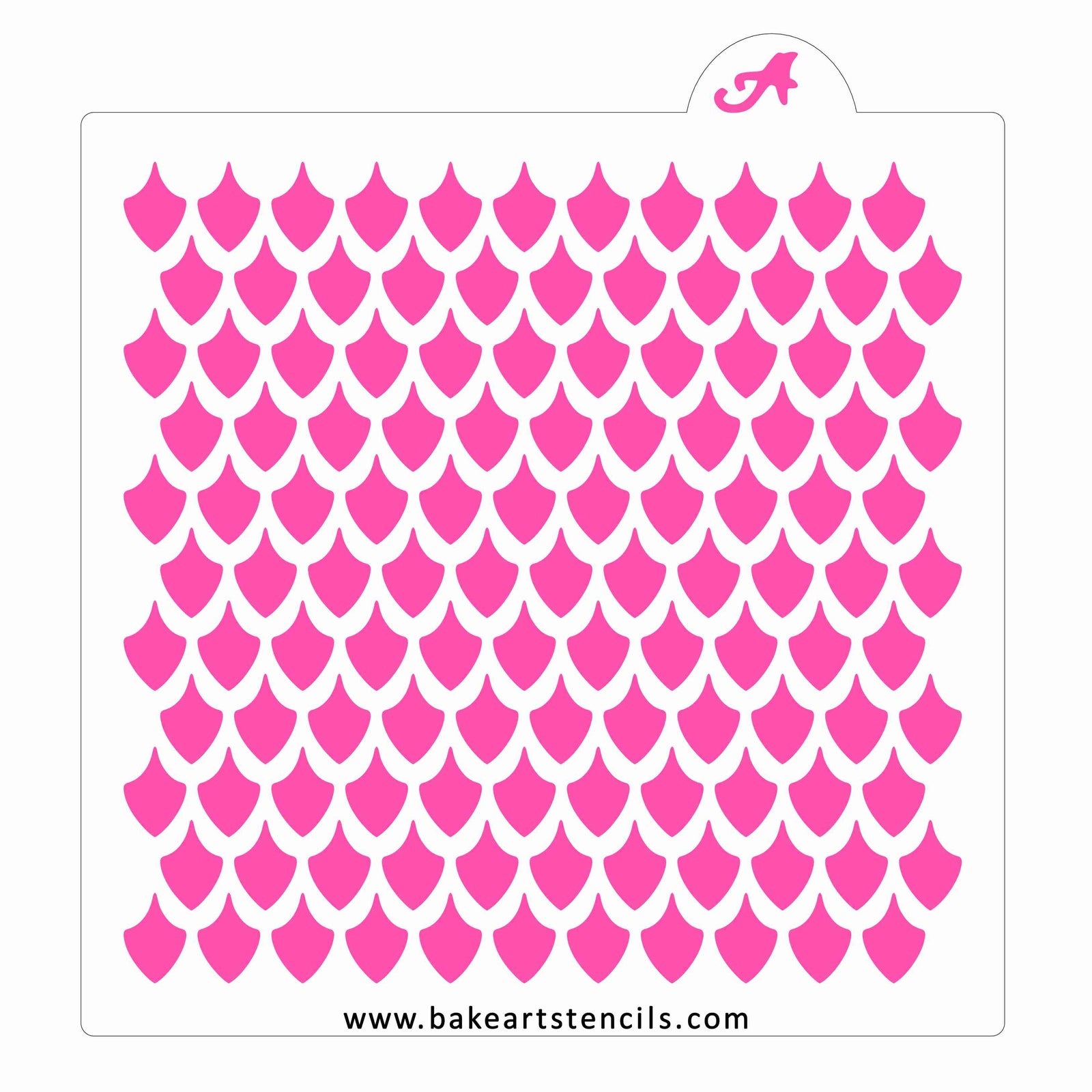 Dragon Scales Pattern Cookie Stencil bakeartstencil