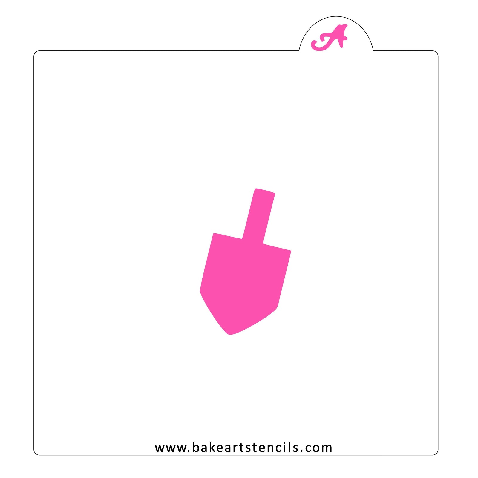 Dreidel Cookie Stencil bakeartstencils