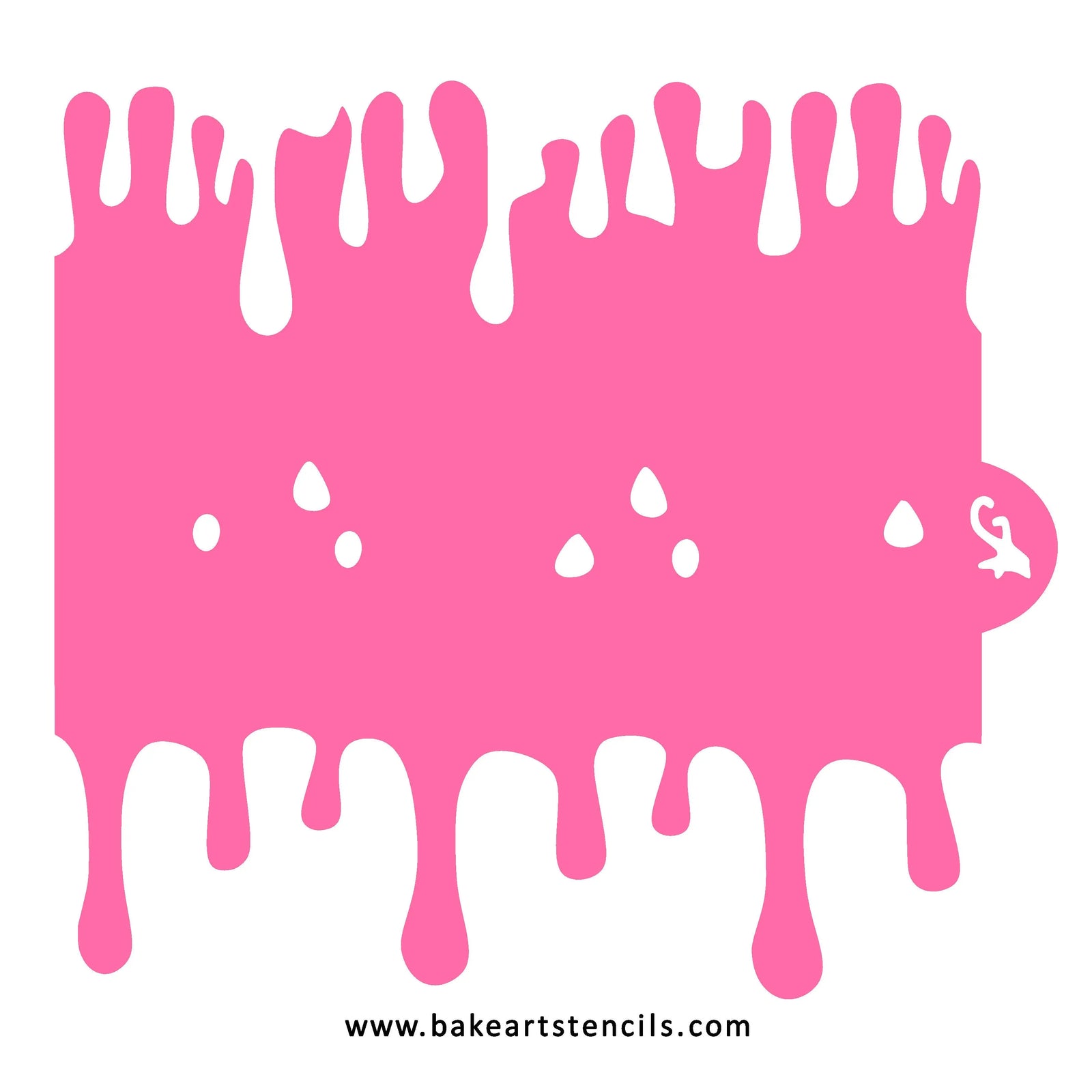 Drip Effects Cookie Stencil Edger bakeartstencil