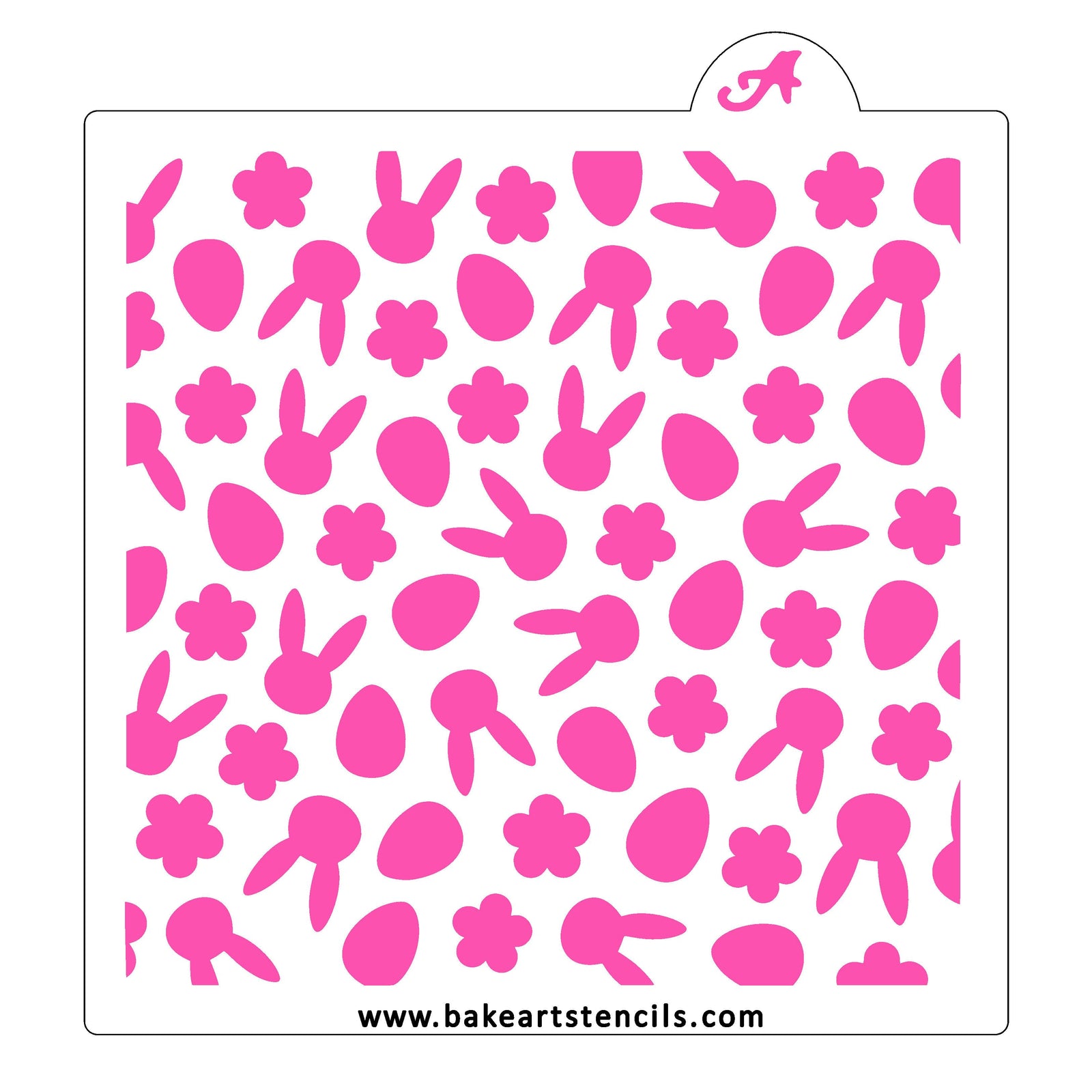 Easter Confetti Pattern Cookie Stencil bakeartstencil