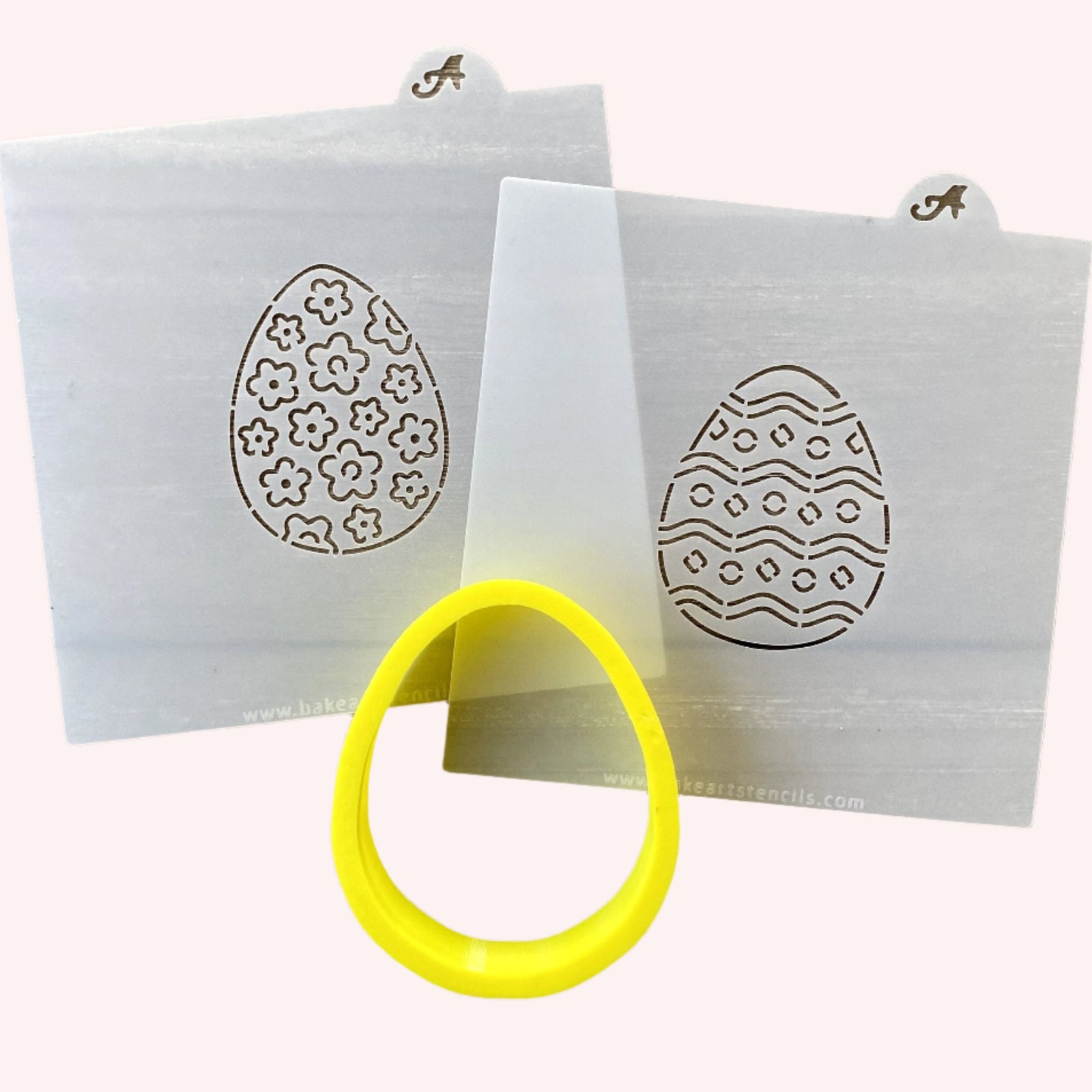 Easter Egg PYO Cookie Stencil with Cutter bakeartstencil