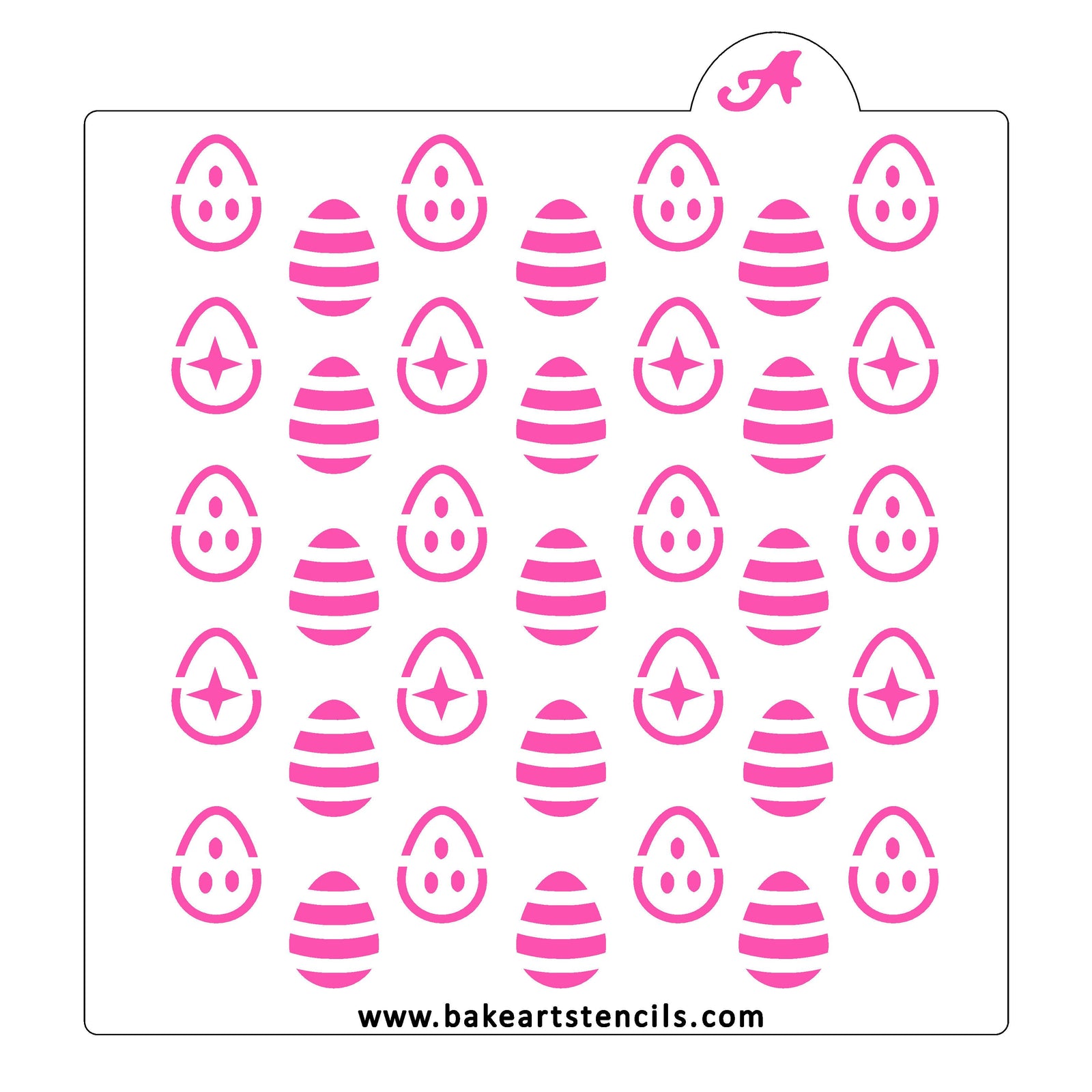 Easter Egg Pattern Stencil bakeartstencil