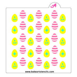 Easter Egg Pattern Stencil bakeartstencil
