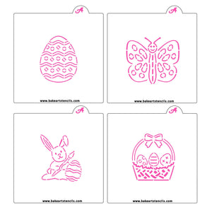 Easter PYO Cookie Stencil Set bakeartstencils