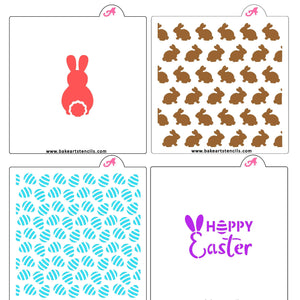 Easter Themed Cookie Stencil Set bakeartstencil