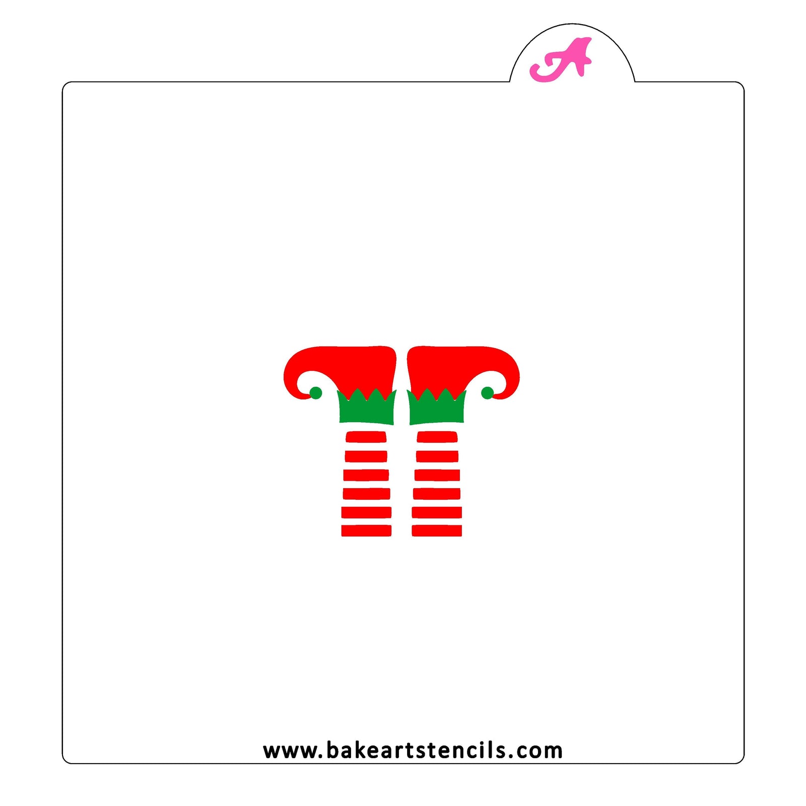 Elf Legs Cookie Stencil bakeartstencil