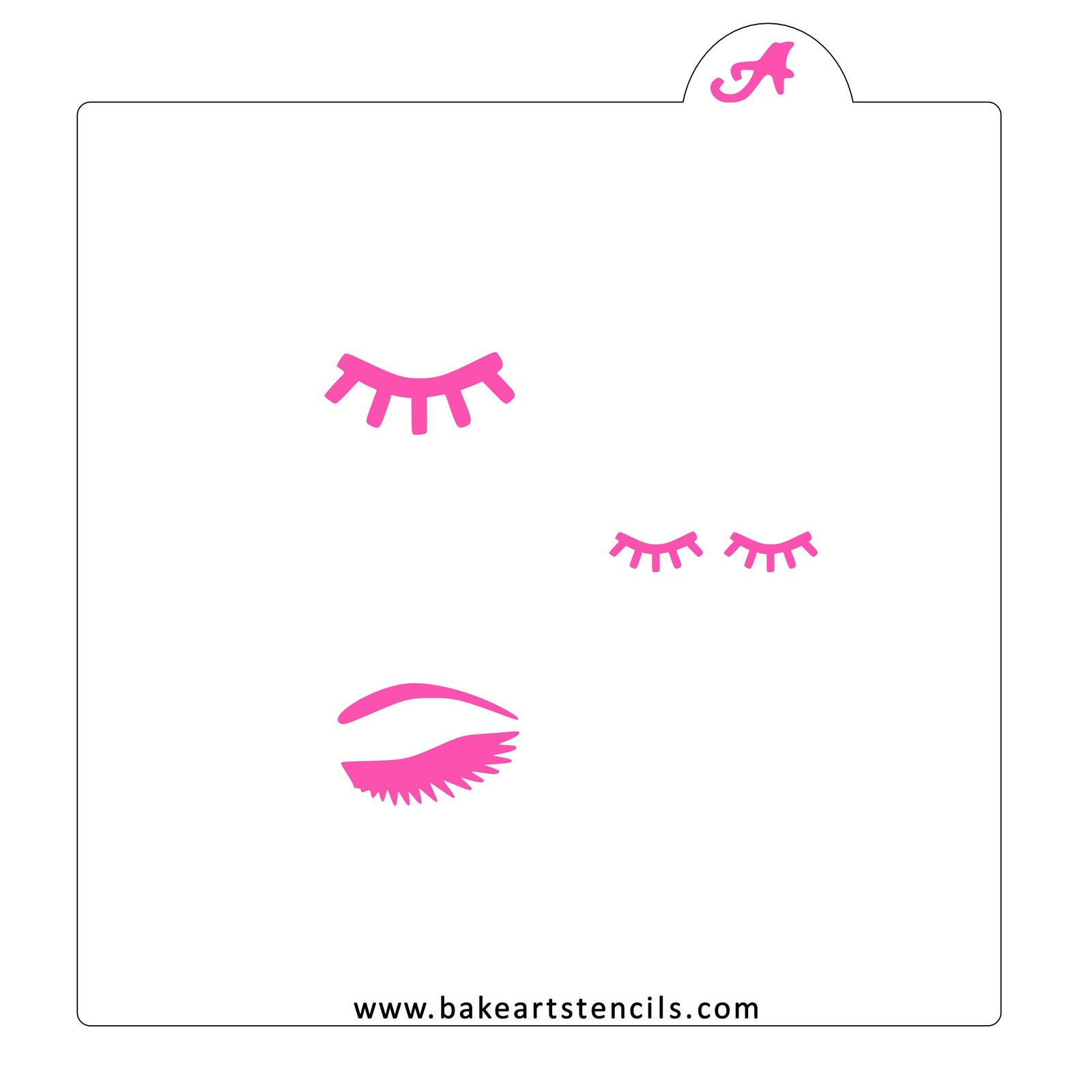 Eyelashes Oreo Stencil Set bakeartstencil