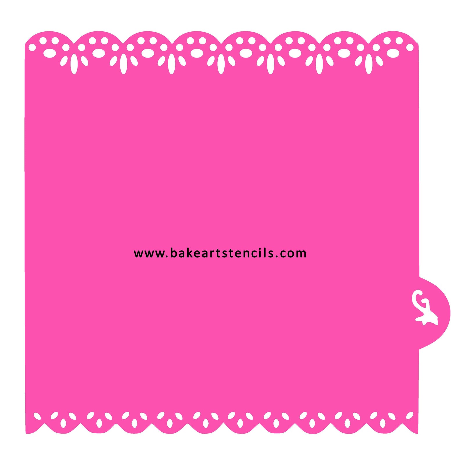 Eyelet Lace Edger Cookie Stencil bakeartstencil