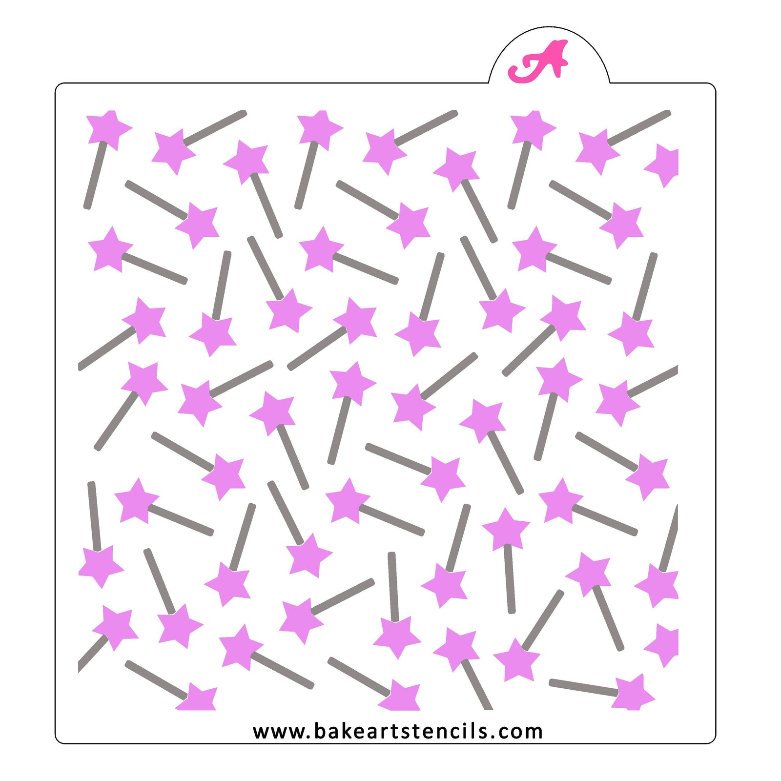 Fairy Wands Pattern Stencil Set bakeartstencil